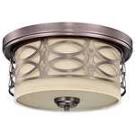 Nuvo 60-4727 Harlow Light 13.5" Ceiling Flush Mount Fixture Bronze Finish. Fixed Price $105.99.